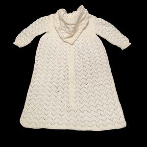 Nann-Knits | Vintage Knit Baby Bunting Sweater with Hood & Zipper